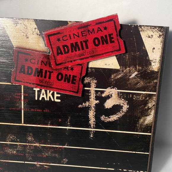 vintage wooden novelty home theatre wall decor * perfect for Halloween - Picture 3 of 12